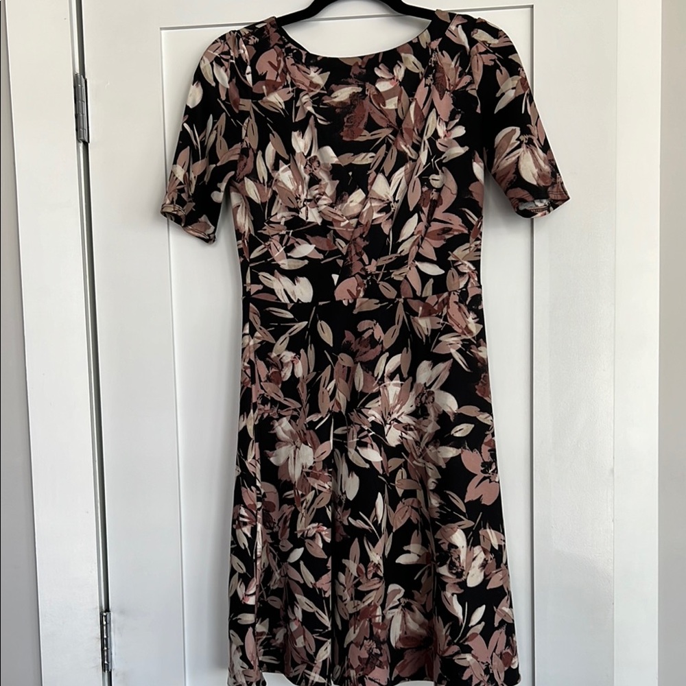 London Times Pink A-line Midi Dress for Work